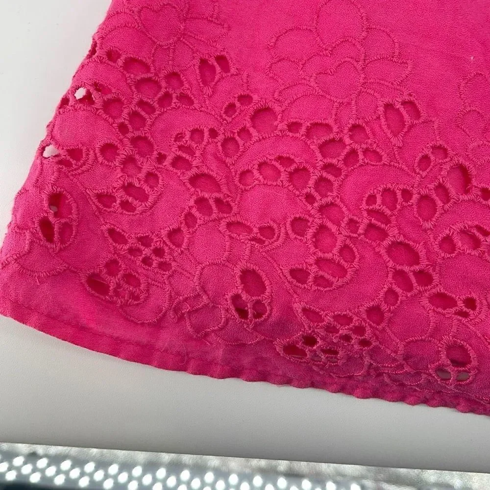 Old Navy Girls Eyelet‎ Trim Sleeveless Cotton Dress Pink Size XL